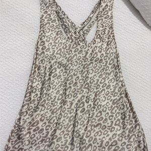 Banana Republic Leopard Print Tank Top - Cream and Brown